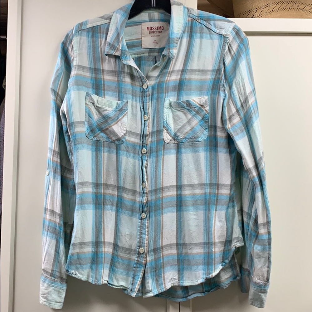 Super soft plaid button down
